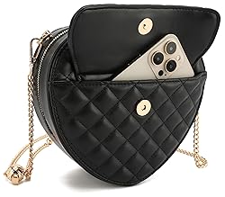 lola mae Heart Shape Satchel Crossbody Purse for