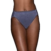 Vanity Fair Women's Illumination Hi Cut Panties, Silky Stretch & Satin Trim
