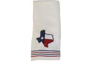 SKL HOME Saturday Knight Ltd Texas Fingertip Towel, White, Bordered