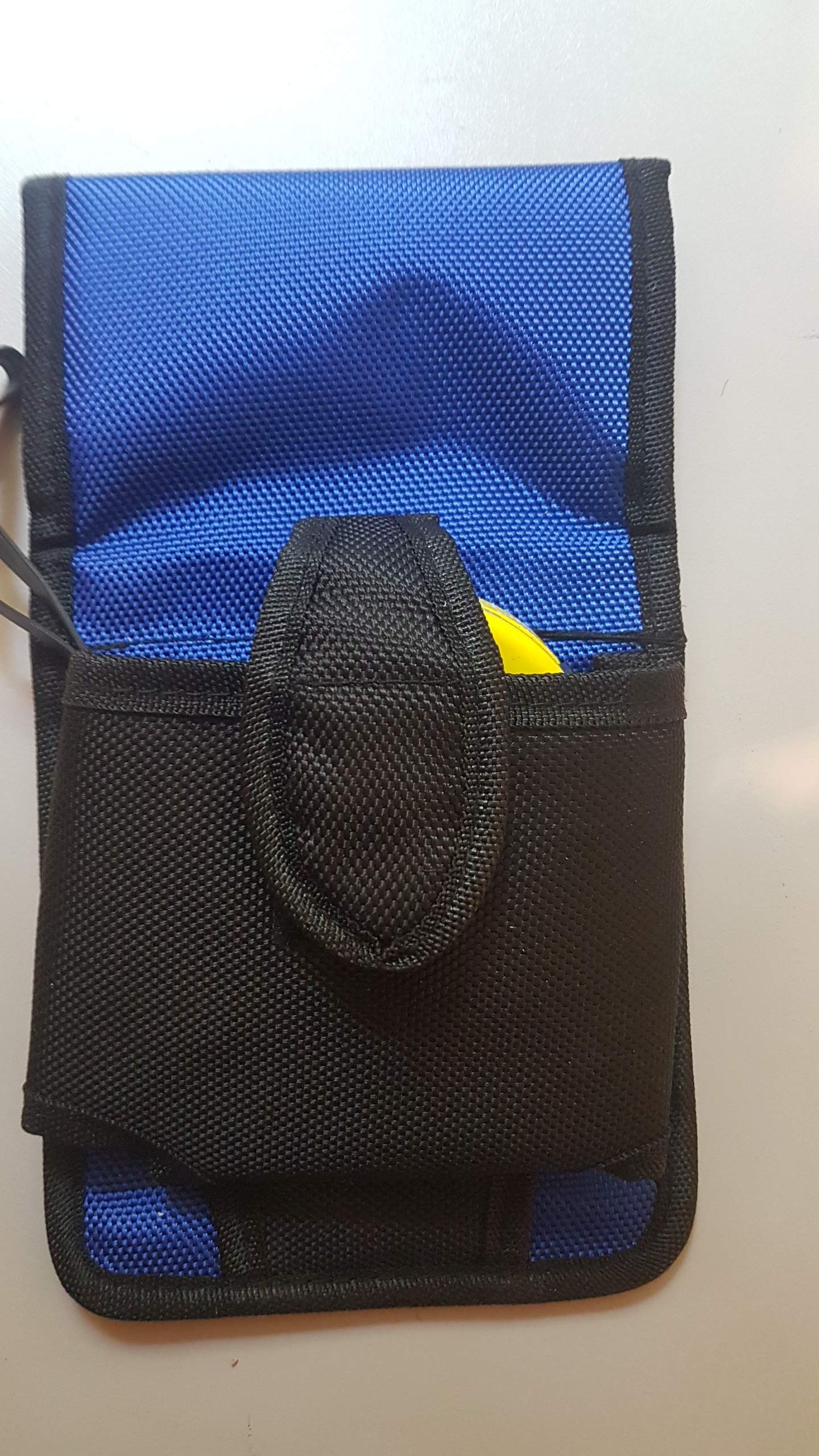 Scaffolding Nylon Blue Tools Belt Pockets Pouch Tool Set - Double Triple Frog Versatile Pocket Tape Level Holder (Tape Holder)