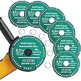 6 Pack 4-1/2" Indestructible Disc for Grinder Set, Diamond Multi-Purpose Saw Blades with 7/8" Arbor, Cut Off Wheels Tool for Smooth Cutting Ceramic Tile Glass Metal Wood PVC Pipe