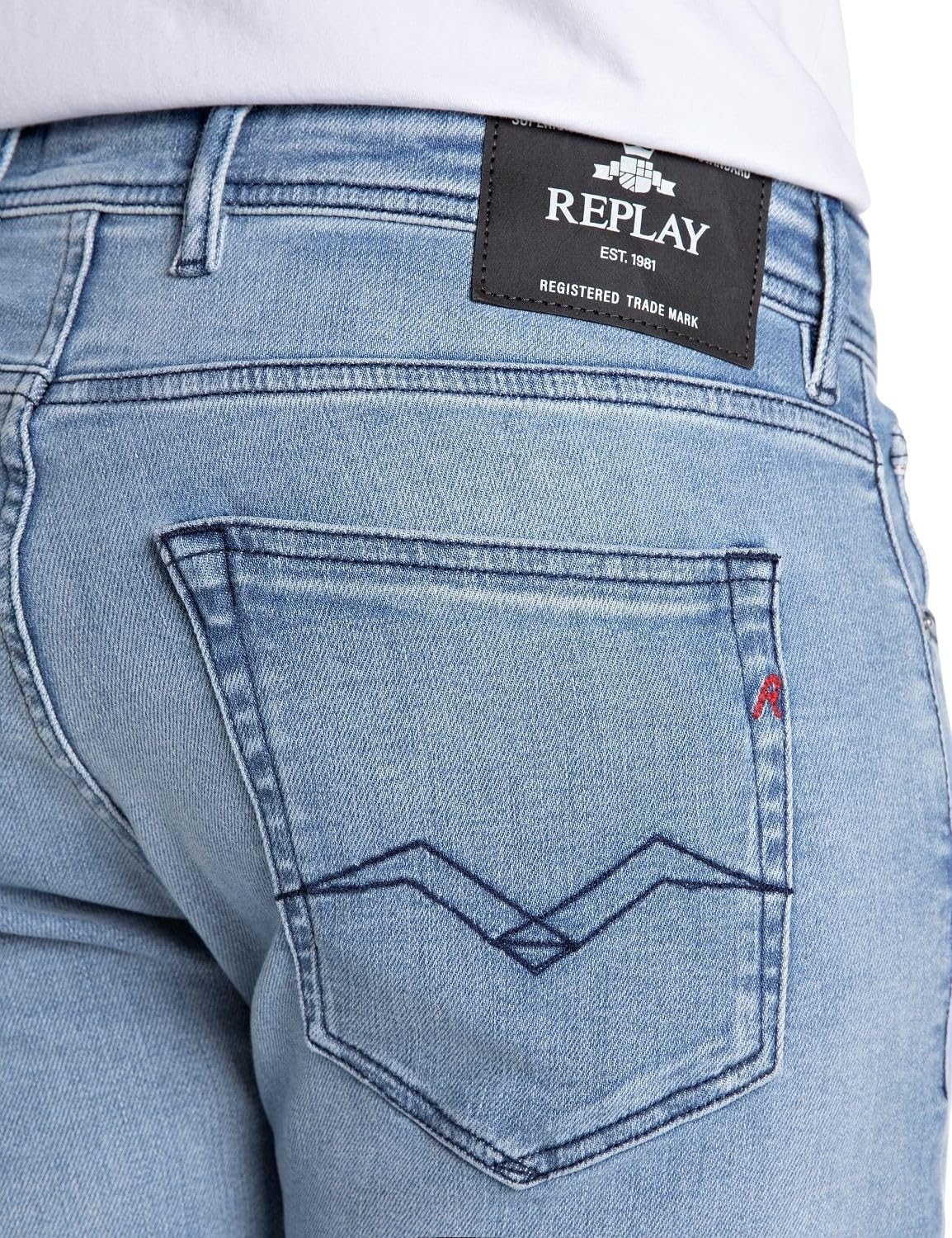 Replay Herren Jeans Grover Straight-Fit mit Comfort Stretch, Light Blue 010 (Blau), 30W/32L 5