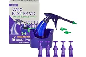 EARWAX MD eosera® Wax Blaster MD®- Ear Wax Cleaning System with 5-ct Single Use Vials - Complete Earwax Irrigation Kit for Stubborn and Routine Earwax Cleaning - Clinically Proven Results
