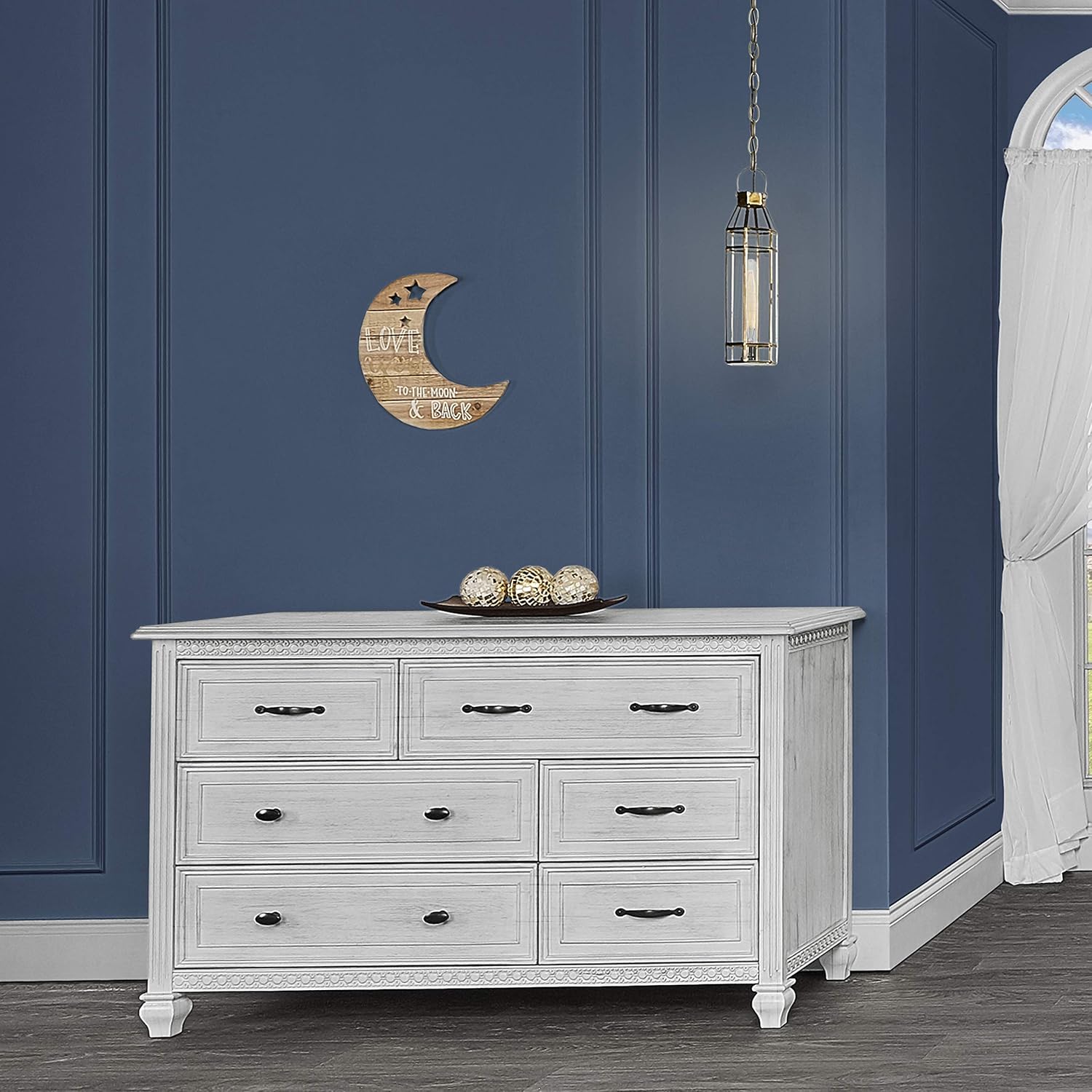 evolur madison double dresser weathered grey
