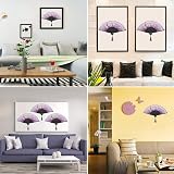 Kibon Folding Hand Fan Bamboo Silk Tassel Purple 8.3 15x8.3in Handheld view 5