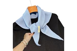 Wool Triangle Scarf for Women - Soft Warm Knitted Shawl, Winter Scarves Korean Style, Multi-Way Wrap, Pill-Resistant