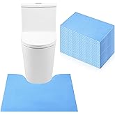 30 Pack Disposable Toilet Mats Non-Slip Toilets Floor Protector from Urine Absorbent Toilet Floor Mat U Shaped Toilets Mat for Bathroom, Blue, 22" x 20"