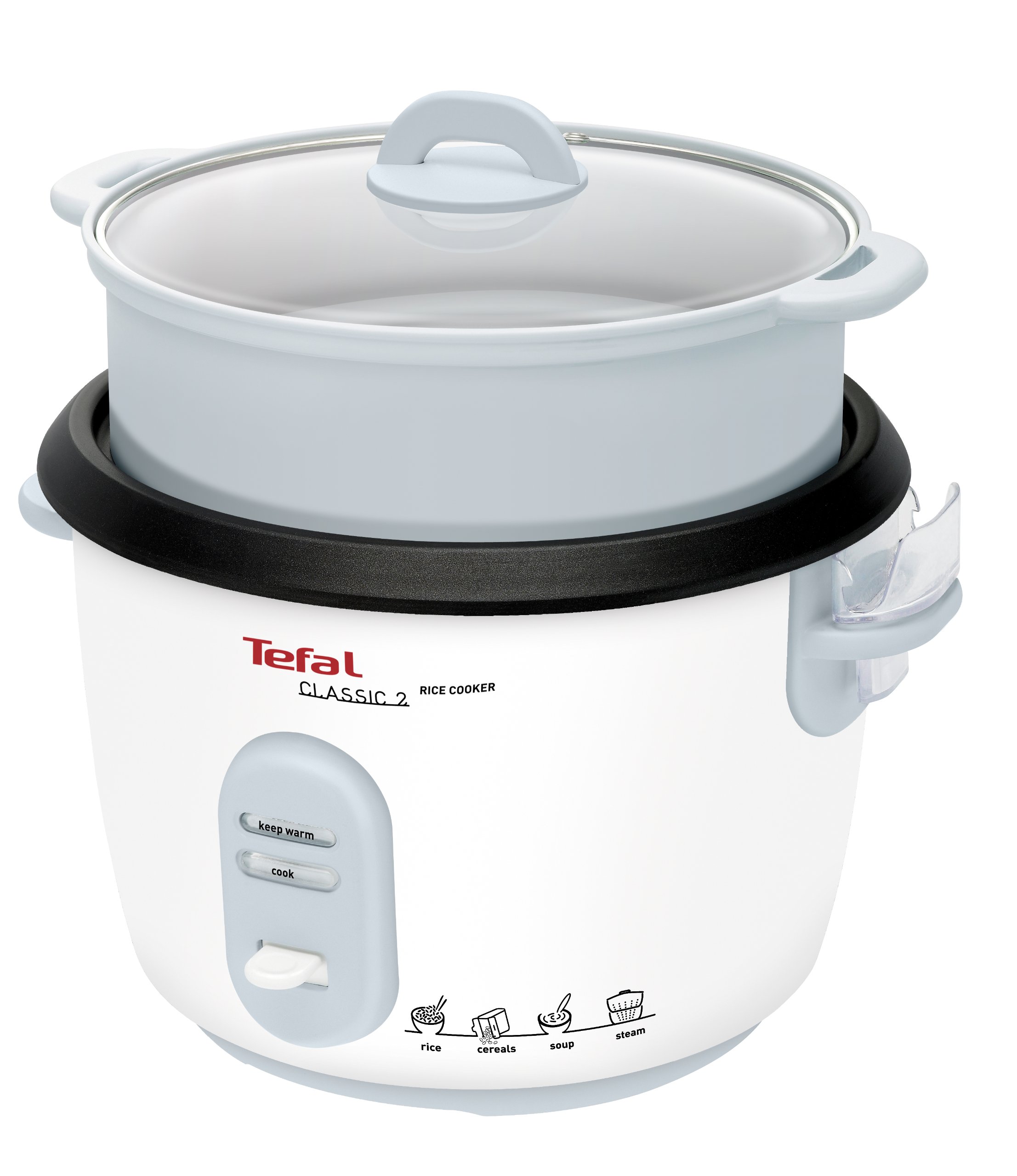 Tefal RK1011 Rice Cooker | Preset Cooking Programs | 10 Cups Capacity (5L) | Automatic Warming Function | Manual Adjustments | Perfect Cooking Rice | Steam Basket Included | 600W