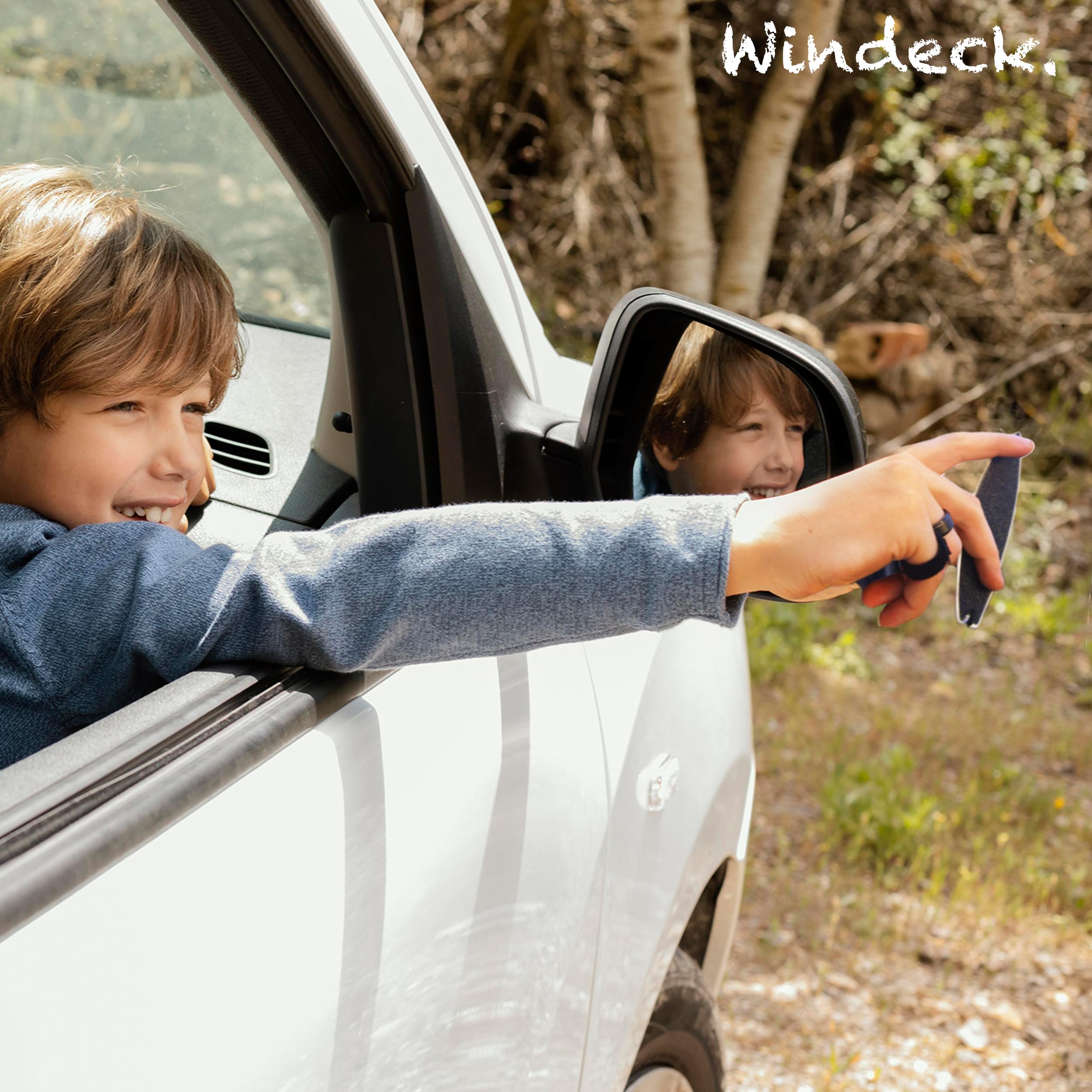 Windeck Finger Surfboard – White Slice Mini Finger Board Toy for Kids & Skaters | Air Surfboard Toy for Car Window Wind Tricks | Includes Grip Tape & Leash | Travel Gift for Surfers & Creative Play