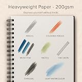 String & Space A3 Sketch Book Hardcover 200gsm 40 Sheets 29x42cm view 2