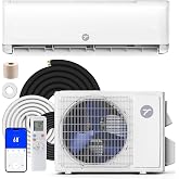 Temprium 12000 BTU Mini Split Air Conditioner, 115V 22 SEER2 AC &amp; Heat Pump | Quiet ductless system for up to 750 Sq.Ft. Features R32 refrigerant, WiFi smart control &amp; complete installation kit.