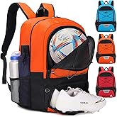 Hsmihair Soccer Bag-Soccer Backpack&Backpack for & Football Volleyball & Basketball,with Ball Compartment and Separate Cleat