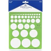 ALVIN, TD1204, Circle Master Template, Drawing and Drafting Tool for Artists, Architects, Design and Drafting, 7.25" x 8.25" x .030"