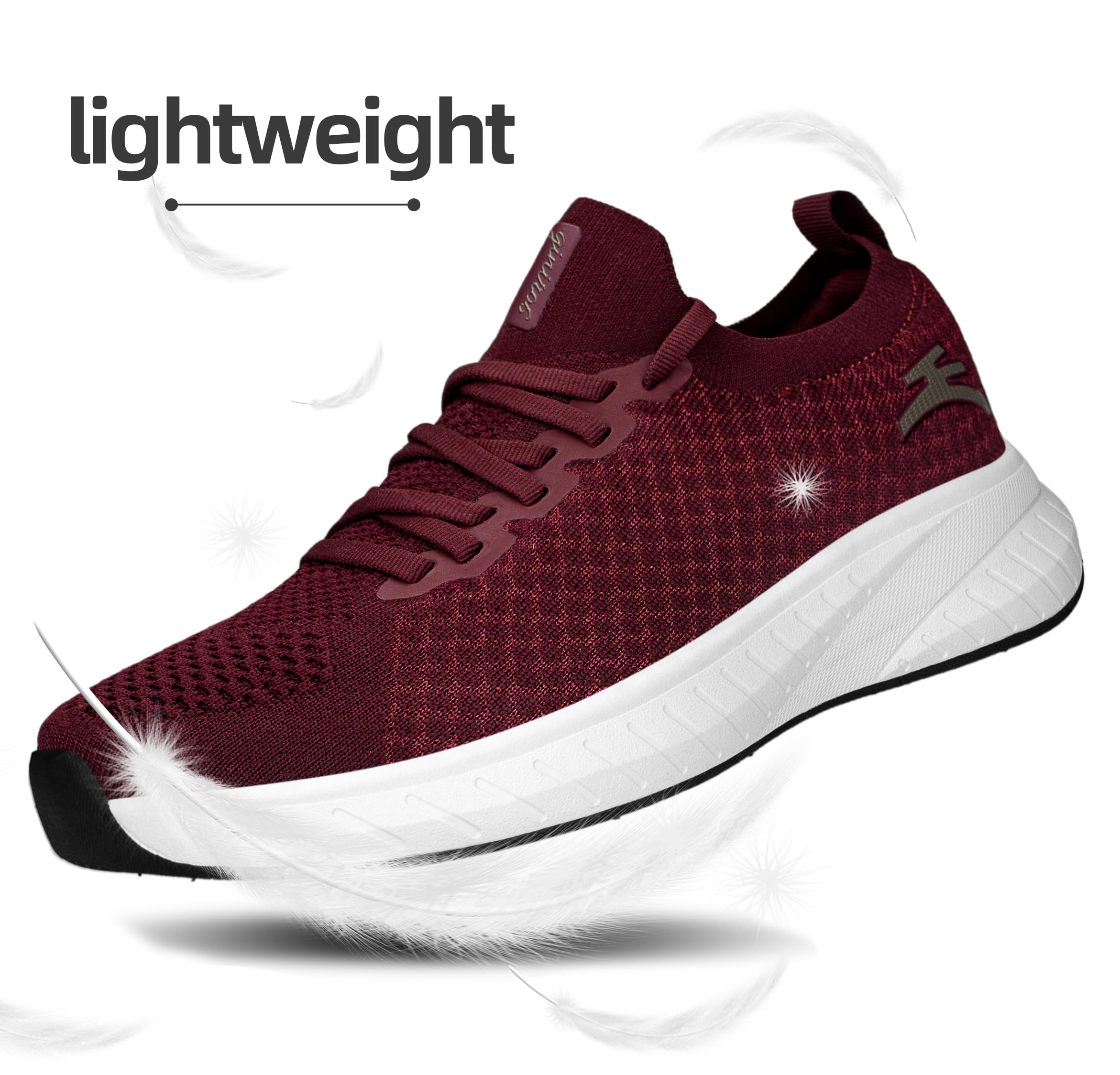 Puweco Damen Sportschuhe Laufschuhe Turnschuhe Sneaker Freizeit Straßenlaufschuhe Leichtgewichts Atmungsaktiv Fashion Walkingschuhe Outdoor Fitness Jogging 3