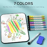 Nicpro Dry Erase Whiteboard A4 Magnetic Double Sided 21 x 30 cm with 8 Pens view 4