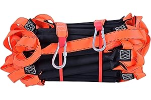 MEIDANSINI Fire Escape Ladder,32 FT Emergency Portable Safety Ladder,Extension Rope Ladder with 2 Hooks,2-3 Story Homes Reusable Safety Rope Ladder for Window Balcony Tree House