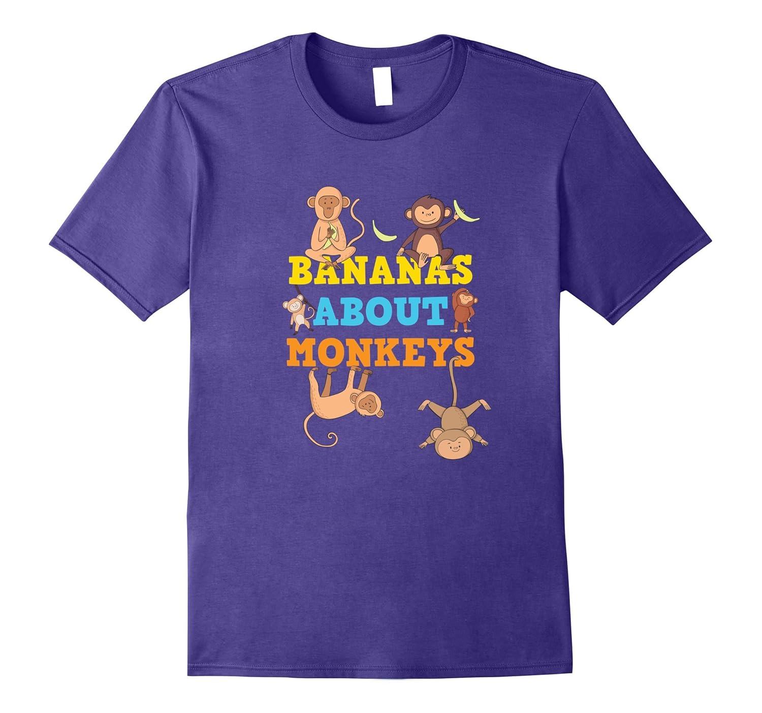 Bananas About Monkeys Cute Monkey T Shirt-ANZ