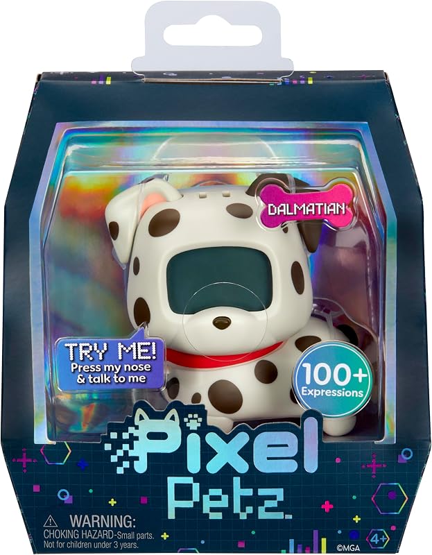 Pixel Petz - Dalmatiner - Interaktiver Digitaler Haushund - Geeignet für Kinder ab 4 Jahren, Schwarz-weiß