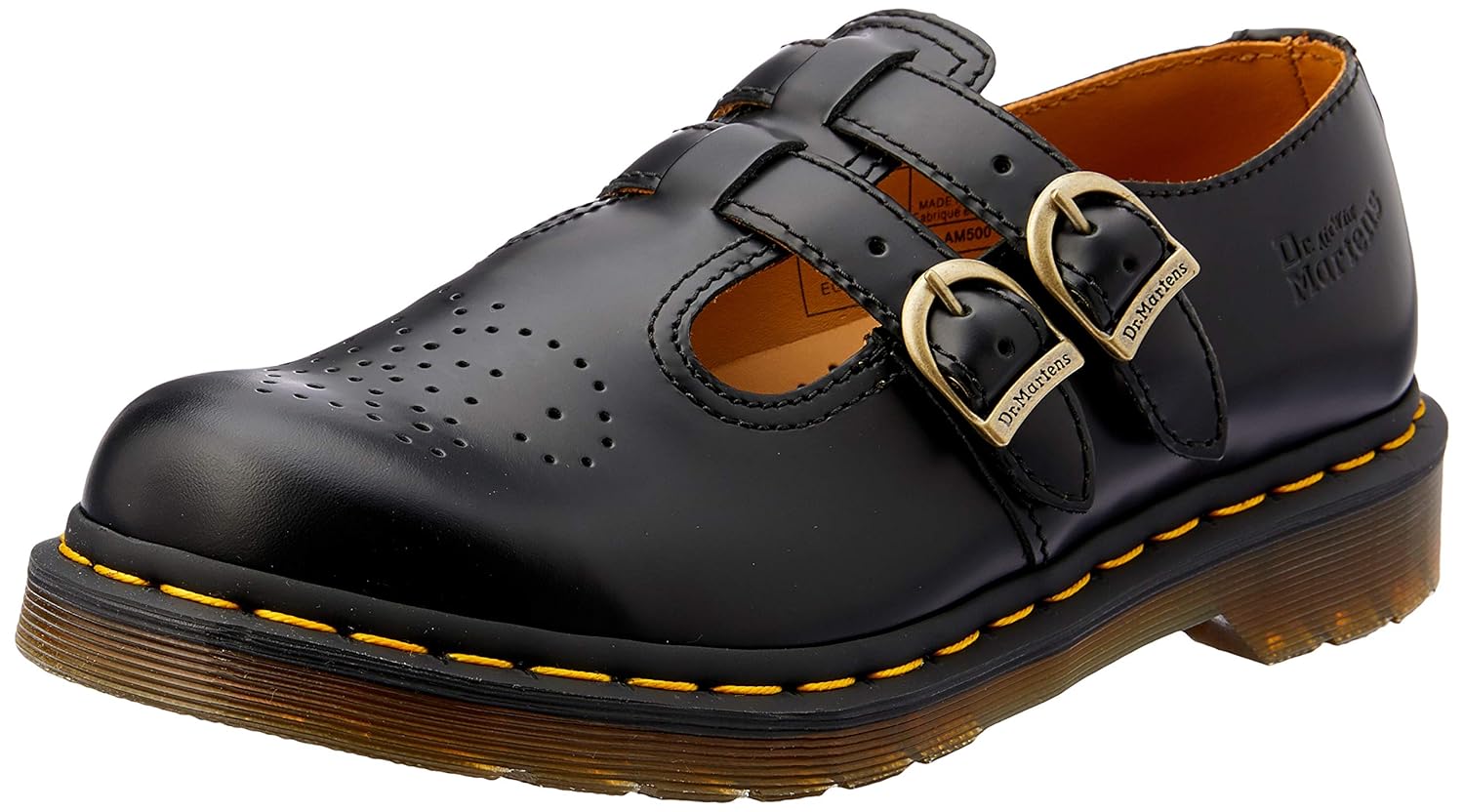 Amazon.com | Dr. Martens Women's 8065 Mary Jane Black Ankle-High Flat - 8M | Oxfords