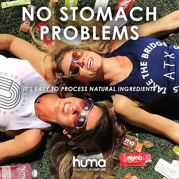 HUMA PLUS (DOUBLE ELECTROLYTES) CHIA ENERGY GEL, VARIETY PACK – STOMACH FRIENDLY, REAL FOOD ENERGY GELS (6 ORIGINAL AND 6 PLUS GELS)