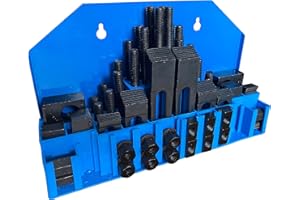 TEXALAN 58PC 1/2'' Slot 3/8''-16 Stud Hold Down Clamp Clamping Set Kit for Bridgeport Mill