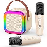 Dislocati Kids Microphone Karaoke Speaker with 2 Mic Bluetooth 5.3 Lights