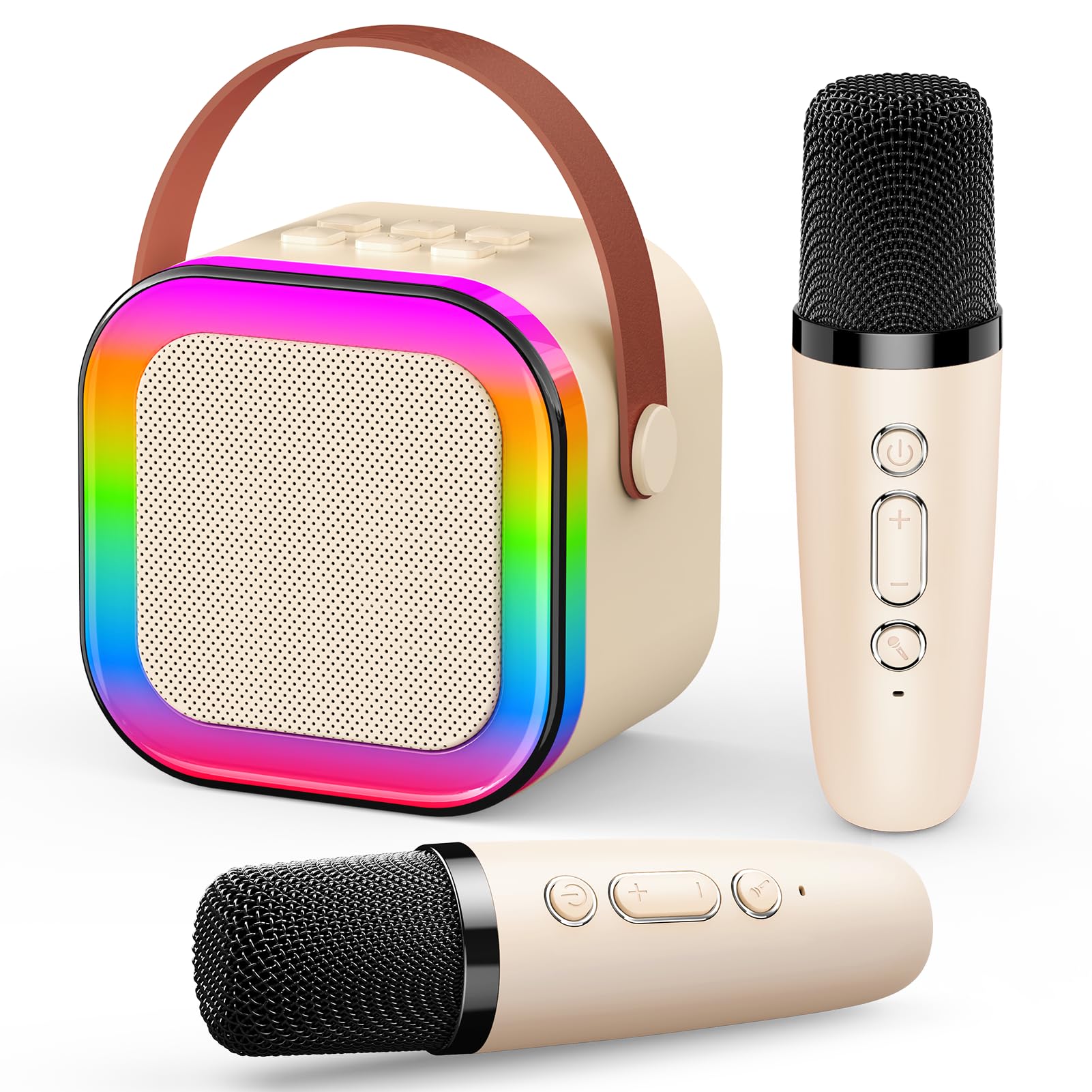 Dislocati Microphone for Kids, Kids Toys for 3-15 Year Old Boys Girls Toys Age 3-12 Year Old Girls Boys Gifts Kids Microphone Girls Birthday Presents Karaoke Machine 2 Microphones Gifts for Girls