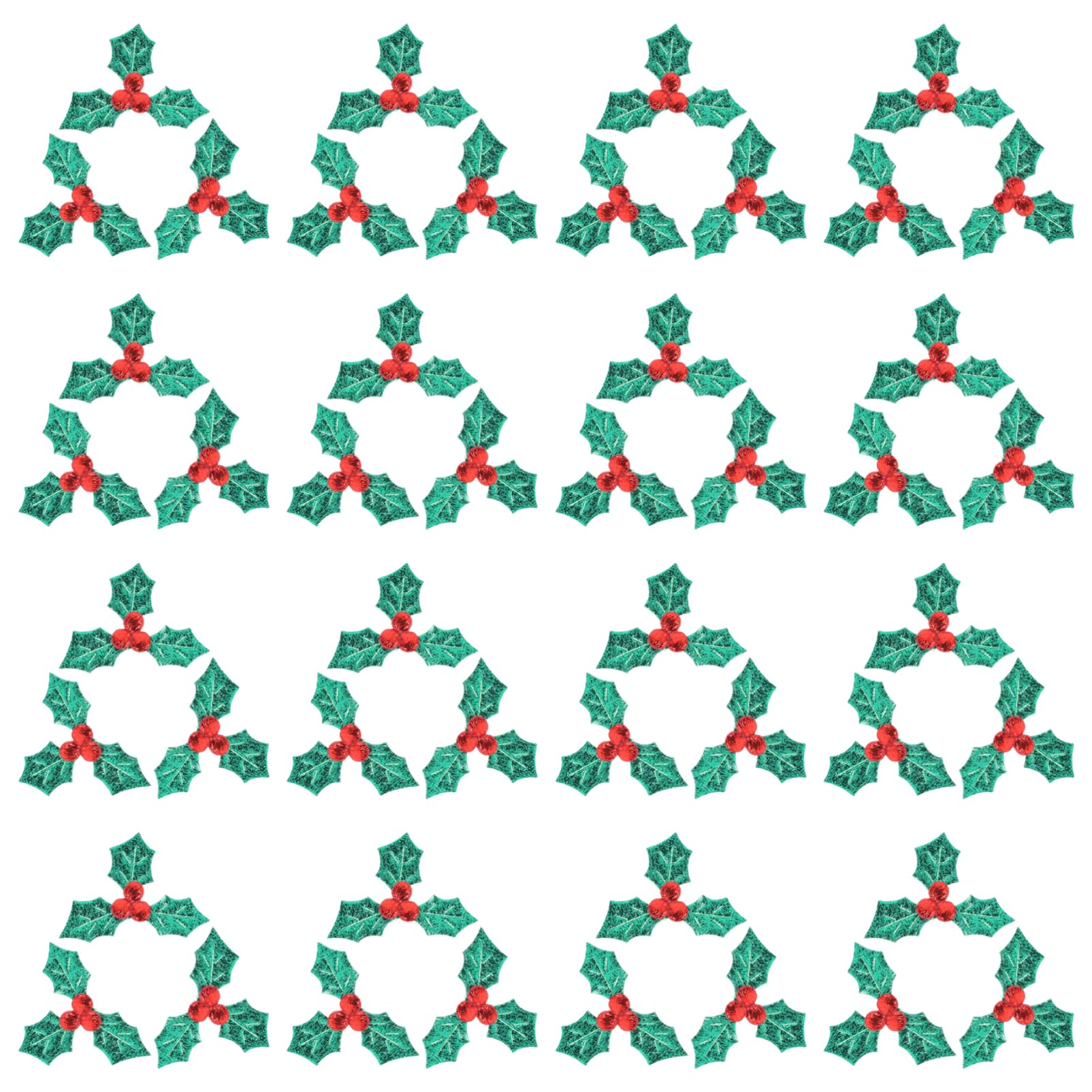 Milisten 100pcs Christmas Berry Leaves Charm Mini Holly Berries Embellishments Faux Red Berry Flowers for Holiday Christmas Wreath Arrangement Tag Card Making