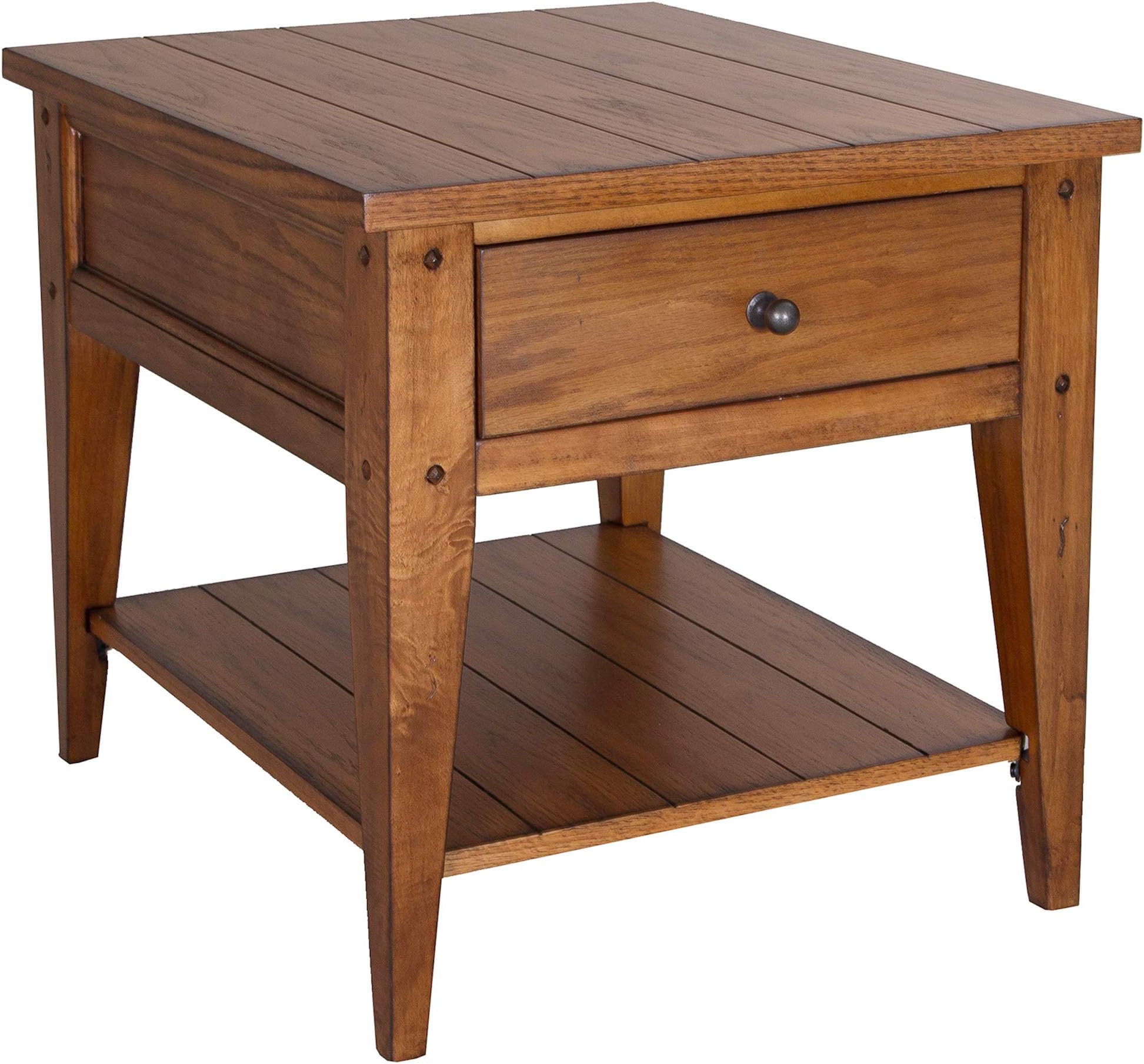 Liberty Furniture Industries Lake House End Table, 23" x 27" x 23", Medium Brown