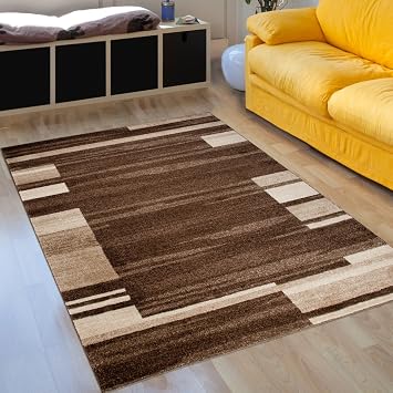 Amazon De Designer Teppich Modern Wohnzimmer Muster Meliert Mit