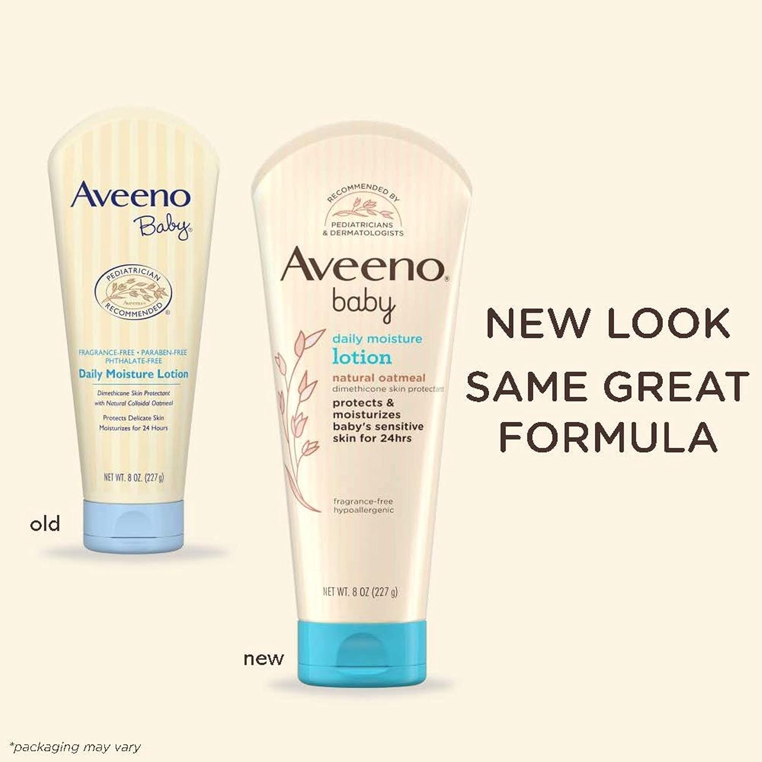 Aveeno Baby Daily Moisture Lotion with Natural Colloidal Oatmeal & Dimethicone, Fragrance-Free, 8 Ounce (Pack of 1): Health & Personal Care