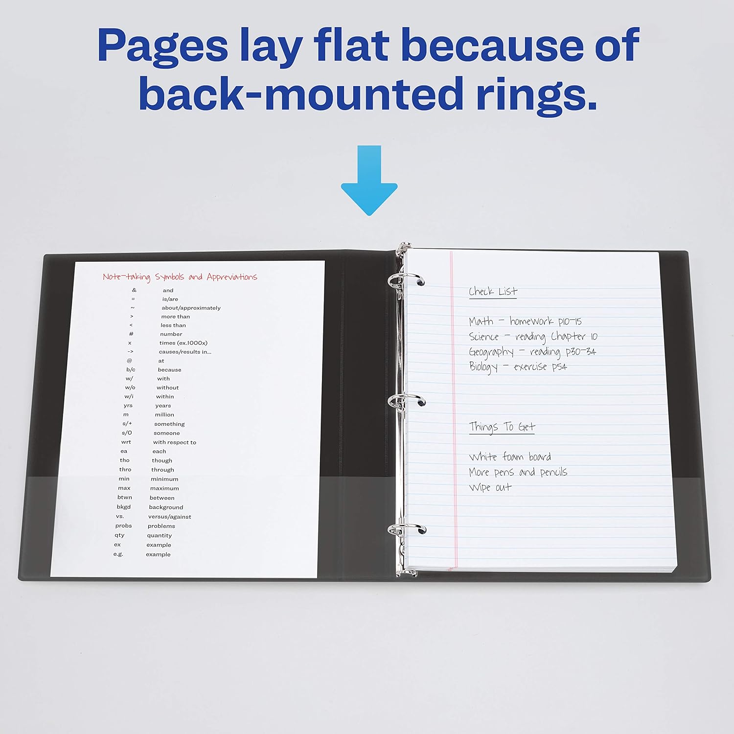 Avery Economy View 3 Ring Binder, 2" Round Rings, 1 Black Binder (05730) : Office Products