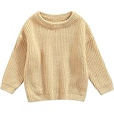 Toddler Baby Girls Loose Long Sleeve Knit Sweaters Warm Pullover Top Fall Winter Clothes Outfits