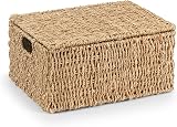 woodluv Storage Boxes With Lids Seagrass Baskets Large Natural