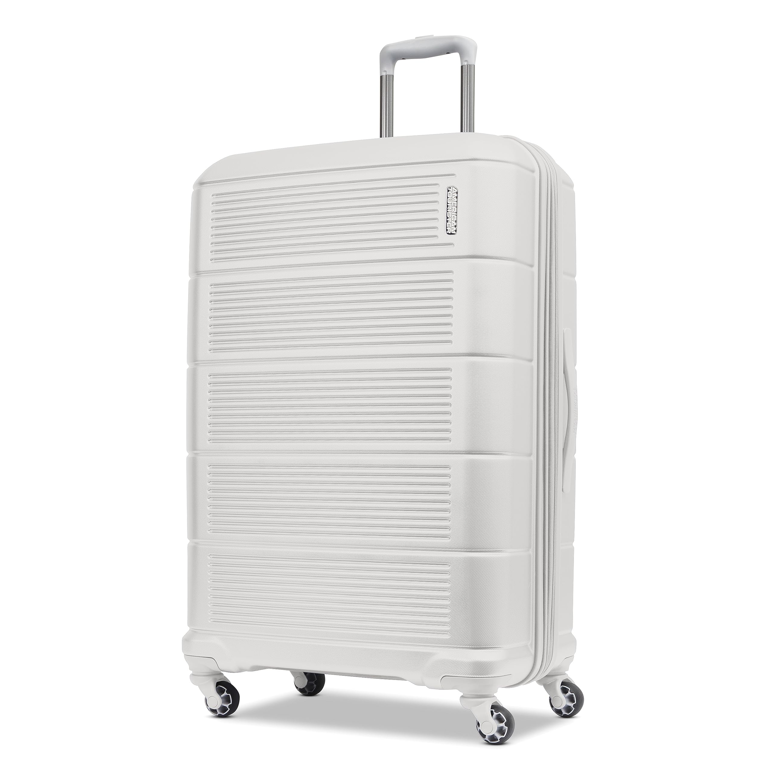 American Tourister Stratum 2.0 Expandable Hardside Luggage with Spinner Wheels, Checked-Large, White Image