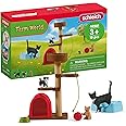 Schleich Farm World Cute Cats and Kittens Playtime Figurine Set - 9-Piece Realistic Momma Cat and Baby Kitten Figurine Large 