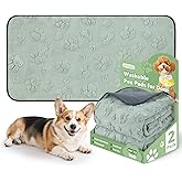 LOOBANI Washable Pee Pads for Dogs: 2 Pack Super Absorbent Reusable Puppy Pads, Leakproof and Waterproof Dog Training Pads Whelping Pads for Potty, Floor, Crate, Couch, Bed and Travel, 36"x72"