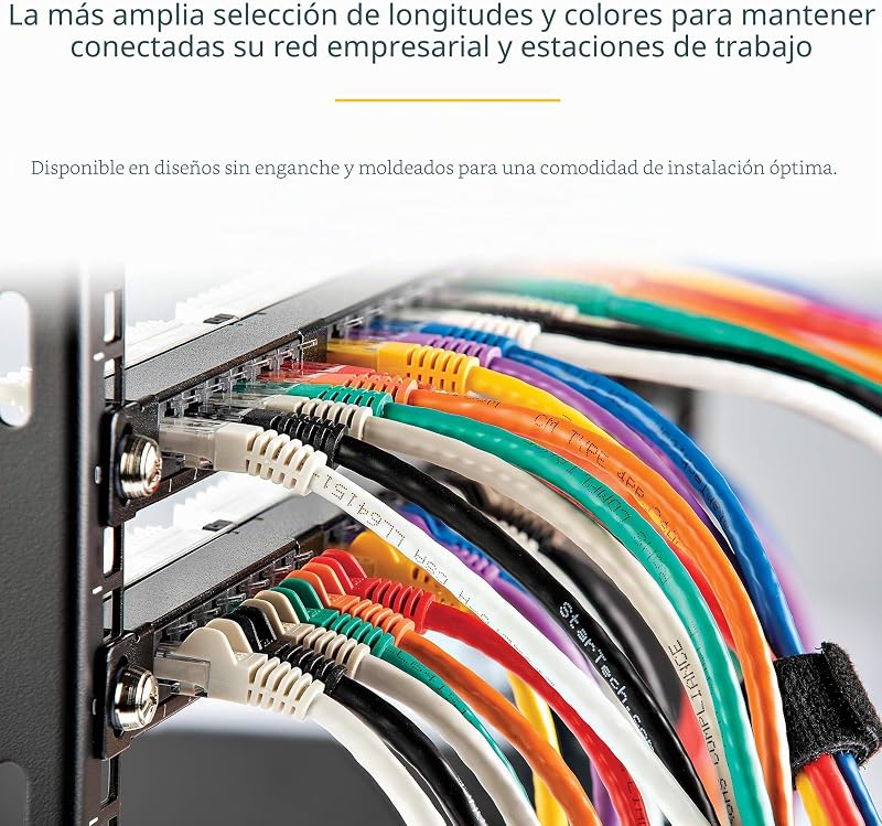 Cable Ethernet Cat6 RJ45 2m sin Enganches, Negro (N6PATC2MBK)