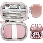 CaseSack Case for bmani Earbuds,with 48hrs Play Back Sport Earphones with LED Display Over-Ear Buds with Earhooks Built-in Mic Headset for Workout Black (Pink)