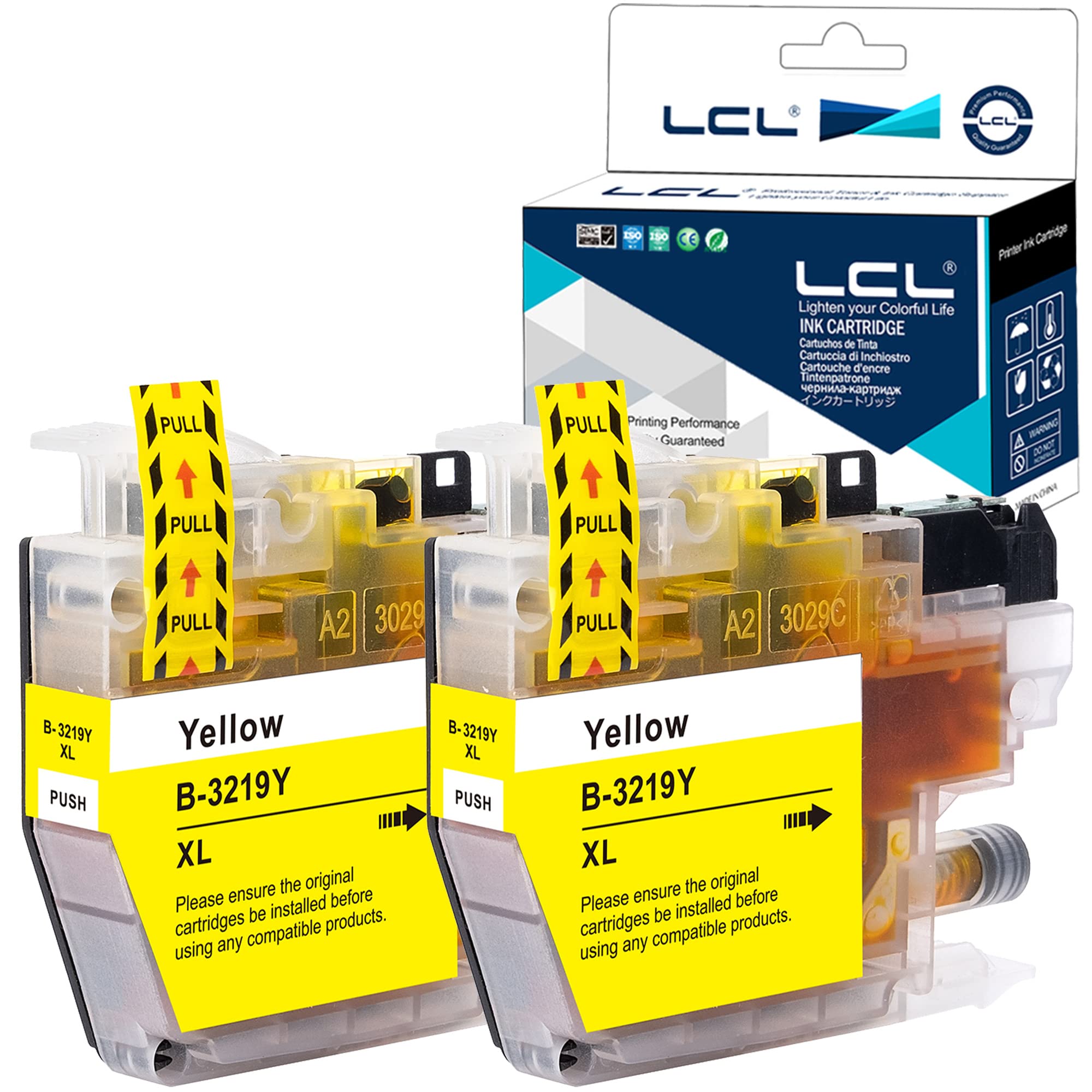 LCL LC3219 LC3217 LC3219XL LC-3219XL LC3219XLY LC3217Y High Yield Ink Cartridge Compatible with Brother MFC-J5330DW MFC-J5730DW MFC-J5335DW MFC-J5930DW MFC-J6530DW MFC-J5335 MFC-J6730DW (2 Yellow)