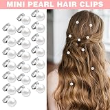 CANIPHA 30Pcs Pearl Hair Clips White Hair Pins Women Brides Barrettes view 2