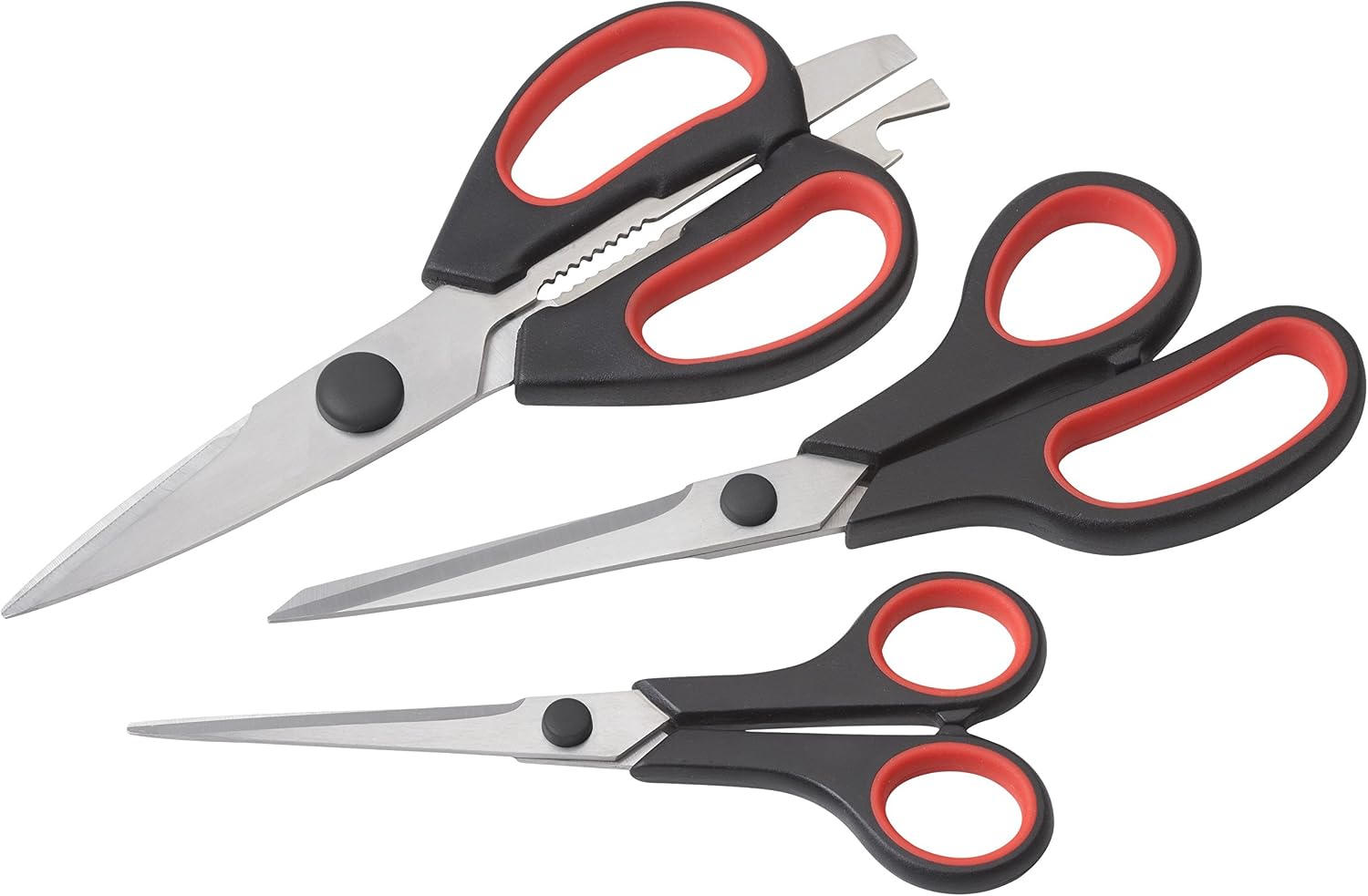 Meister Scissors Set - Set of 3 4384230, Schwarz/Rot, 21 cm