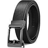 CHAOREN Ratchet Belt Men - 1.5" Slide Mens Belt Leather for Casual Dress Pant - Trim To Fit