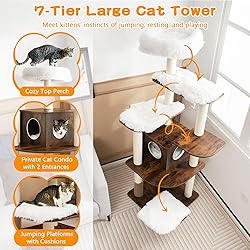 Tangkula Tall Cat Tree, 71-Inch Cat Tower with