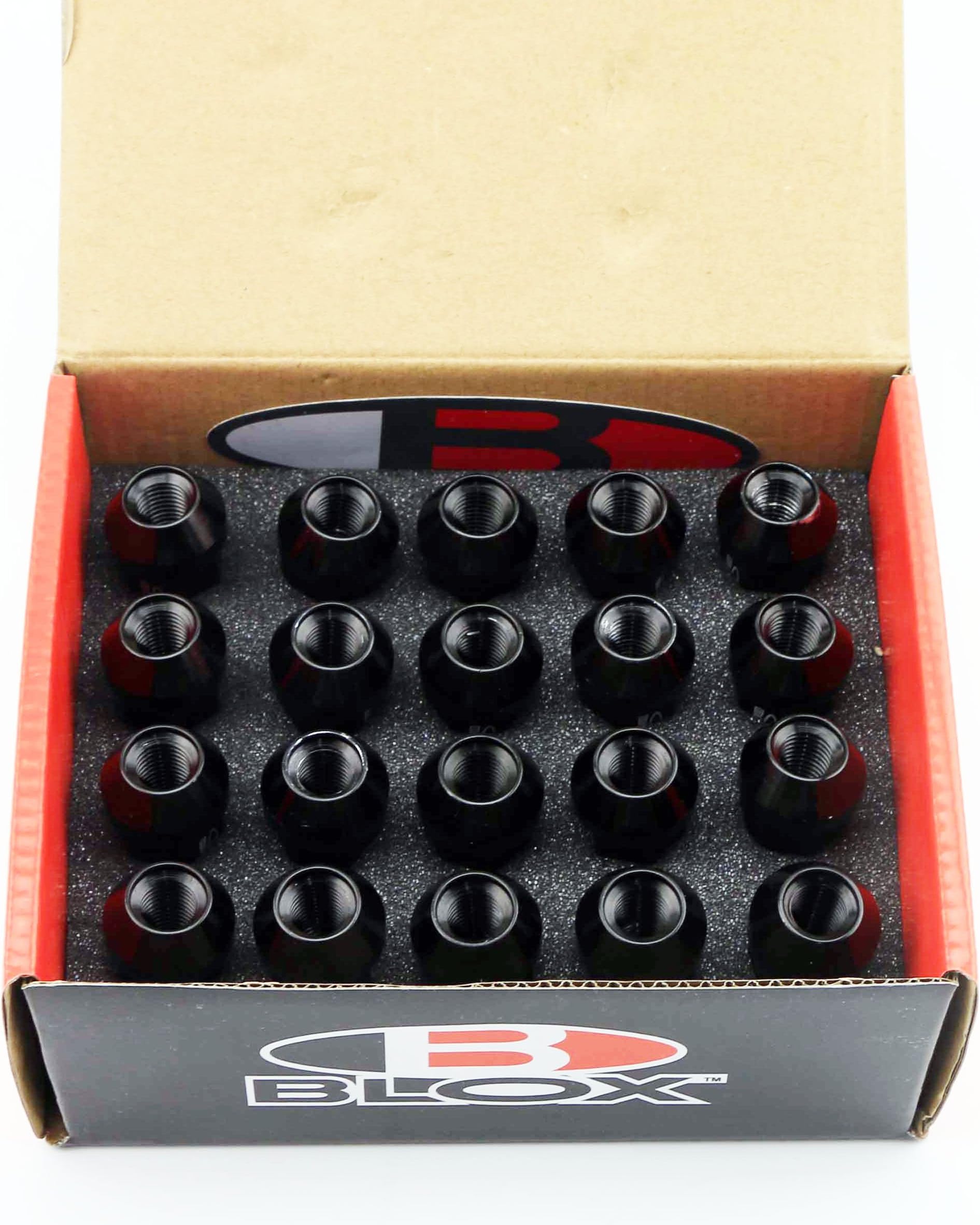 Blox Black SPIKED ALUMINUM EXTENDED TUNER 50MM LUG NUTS FOR WHEEL 12X1.5 L07