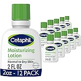 Cetaphil Face & Body Moisturizer, Hydrating Moisturizing Lotion for Normal to Dry Skin, Suitable for Sensitive Skin, 2 oz Pack of 12, Fragrance Free, Hypoallergenic, Non-Comedogenic