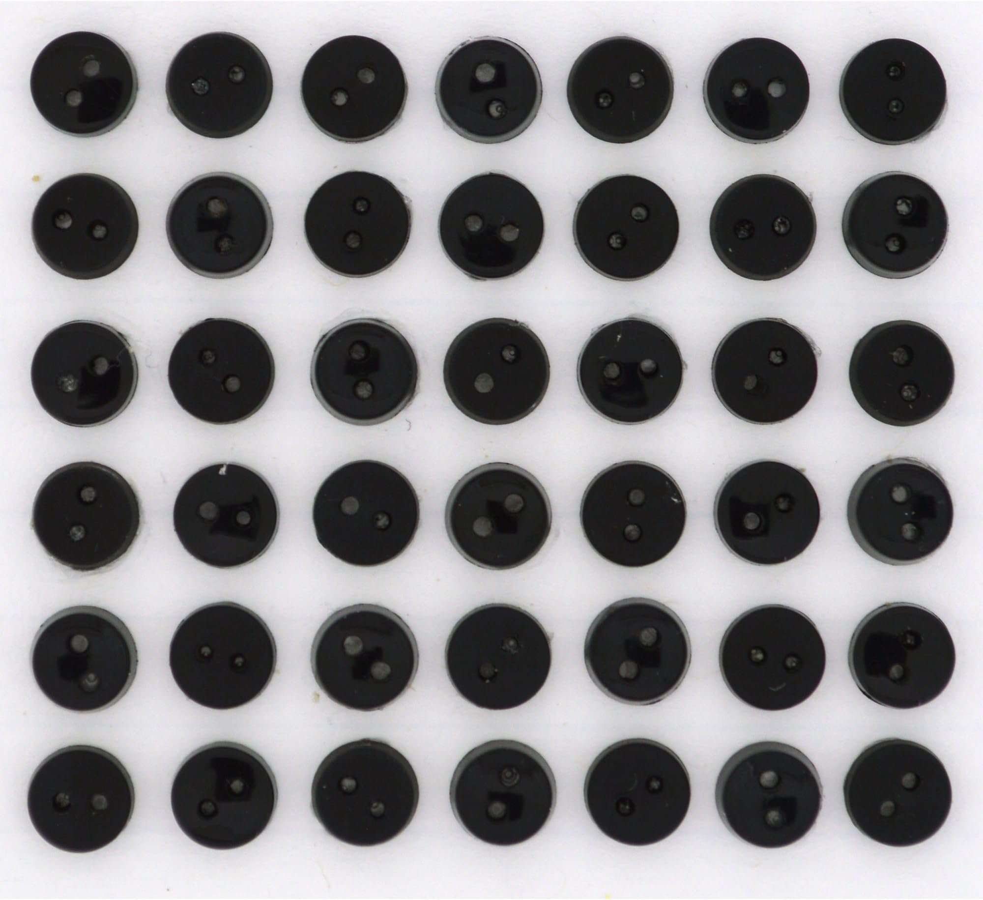 Tiny Black 6mm - Novelty Craft Buttons & Embellishments by Dress It Up