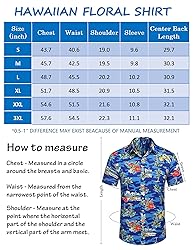COOFANDY Mens Floral Hawaiian Shirts Tropical