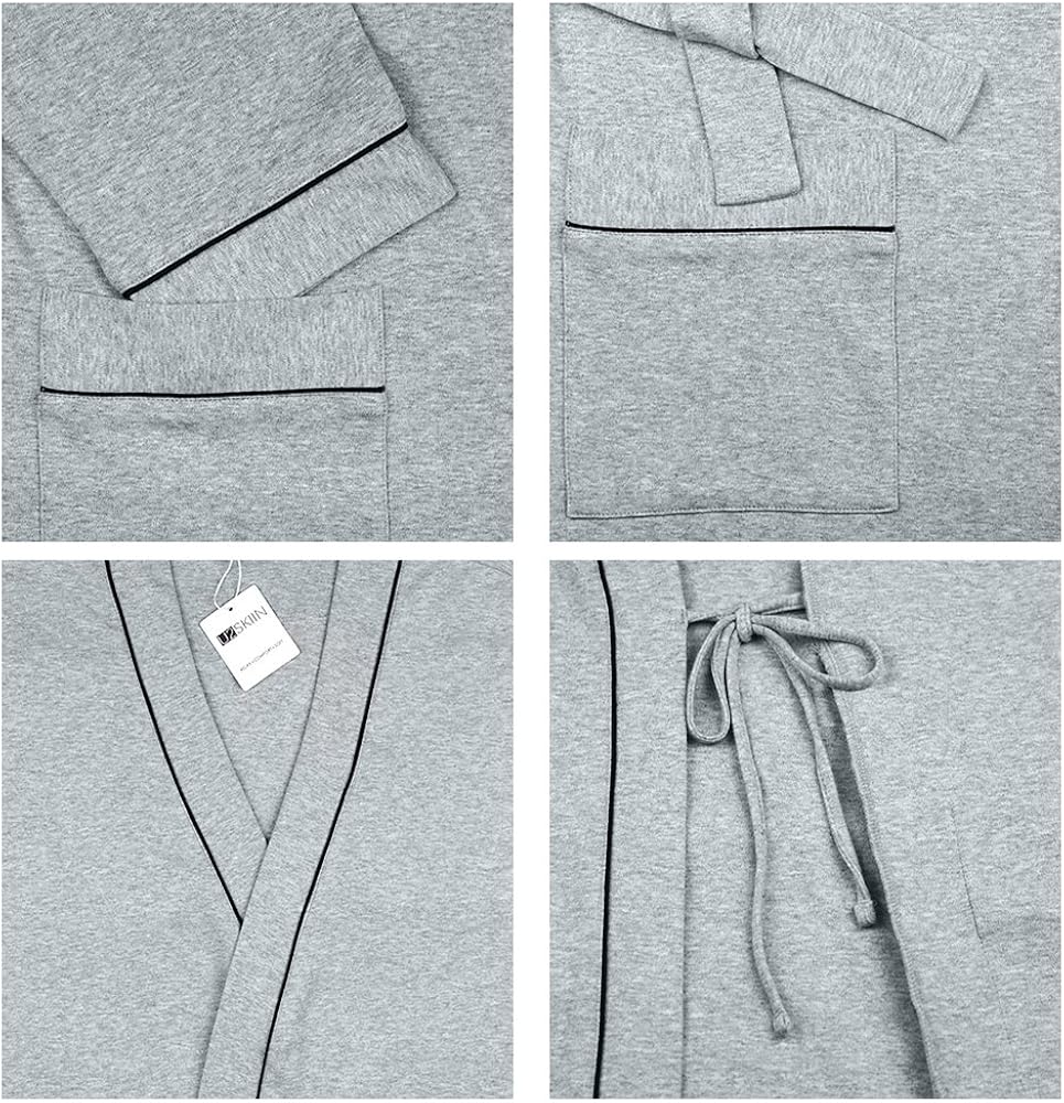 U2SKIIN Mens Cotton Robe Lightweight Knit Bathrobe at  Men’s Clothing store