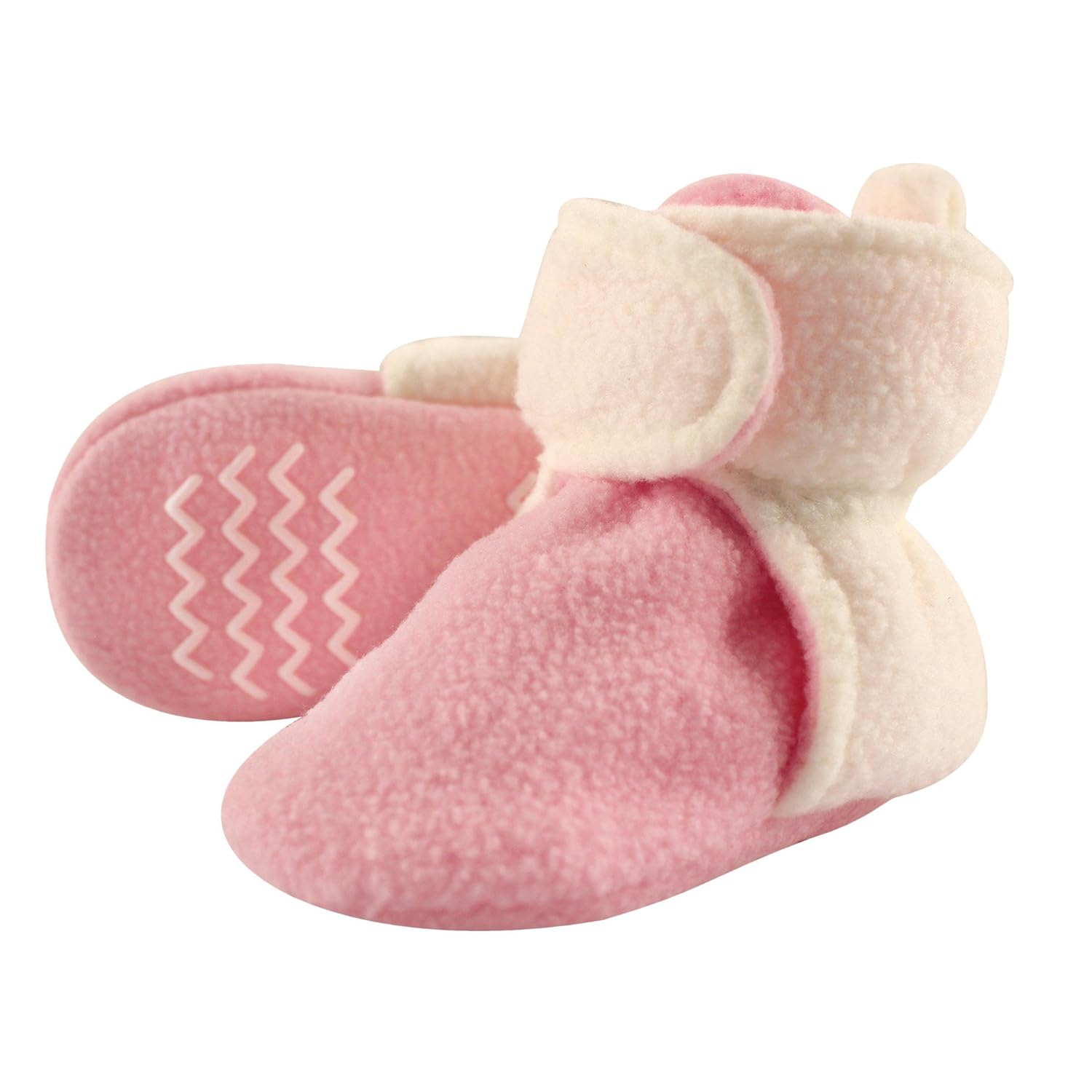 Hudson Baby Unisex Baby Cozy Fleece Booties with Non Skid Bottom